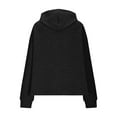 thumbnail image 5 of DDAPJ pyju Textured Sweatshirt for Women Lightweight Drawstring Hoodies Loose Casual Pullover Sweatshirts with Pocket, 5 of 7