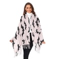 thumbnail image 2 of Women Winter Scarves Fashion Pashmina Shawl Wraps Long Blanket Scarf for Fall Spring Silhouette Bats, 2 of 10