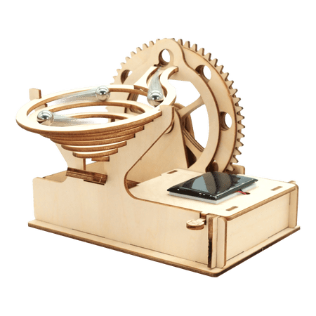 Flip Toys · Wooden Marble Run · Spiral | Solar Powered + Motorized | Ages 8+