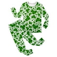 thumbnail image 2 of Xijirk Toddler Boys Girls St Patricks Day Long Sleeve Cartoon Print Tops T Shirt Pants Outfit Holiday Theme Play Clothes Soft Casual Set,2 Years,Green, 2 of 5