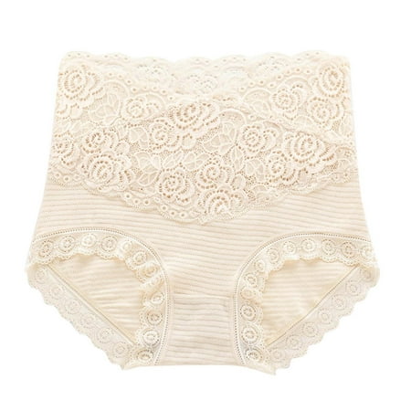 

Wiueurtly Plus Size Women High Waist Abdominal Panties Ladies Cotton Crotch Raise Lace Panties Briefs Large Panties Lot Women s Panties Lace Top Hi Cut