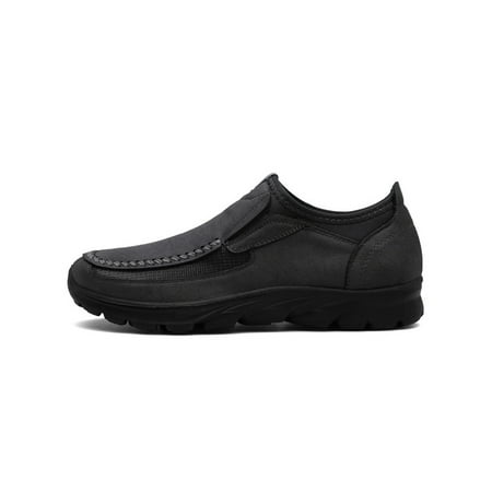 

Difumos Mens Non-Slip Slip On Loafers Flat Leather Shoes Driving Casual Low Top Vintage Shoe
