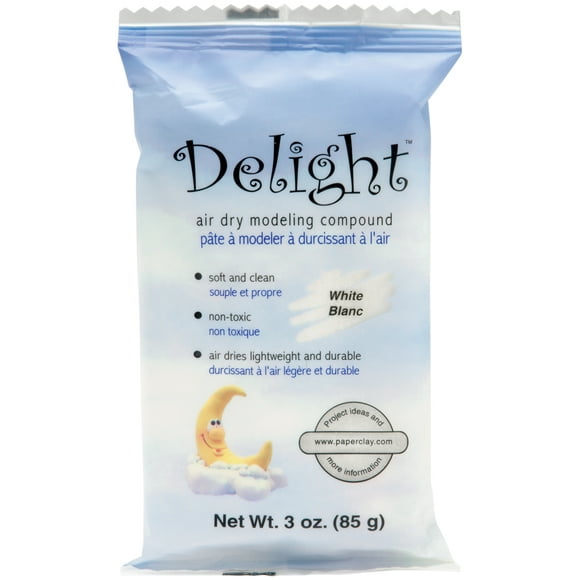 Delight Air Dry Modeling Compound 3 Ounces White 411