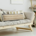 thumbnail image 7 of Birch Harbor Atlantis Denim Blue and Taupe Lumbar Pillow with Jute Braiding and Fringe, 7 of 7