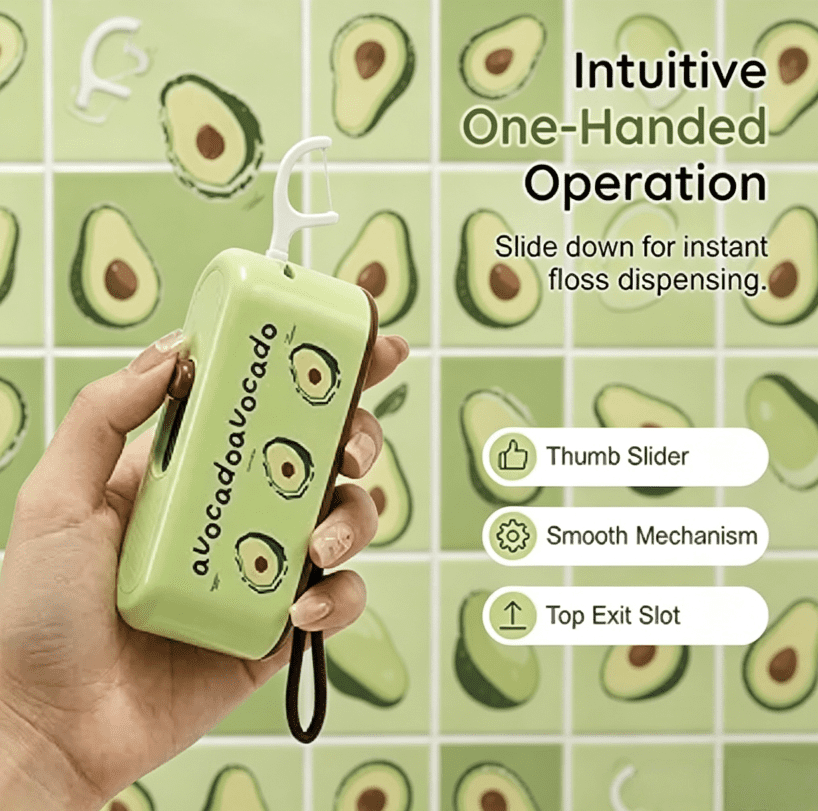 Automatic Pop-up Portable Floss Dispenser with 10 Pcs Dental Floss for Cleaning Teeth and Oral Care Portable Travel Floss is Perfect for Travel, for Home, Restaurant, and On-the-Go Oral Care