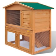 Tomshine Outdoor Hutch Small Animal House Pet Cage 3 Doors Wood