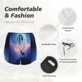 thumbnail image 6 of Lsque Night Sky Elk Printed Women's Running Shorts with Liner Pockets,Elastic Quick Dry Workout Athletic Gym Yoga Shorts,Womens High Waist Shorts-Medium, 6 of 9