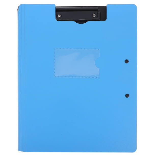 Portapapeles plegable con doble clip, tamaño A4, carpeta archivadora para uso en oficina, escuela y medicina, carpeta de plástico para documentos, almacenamiento y gestión de documentos