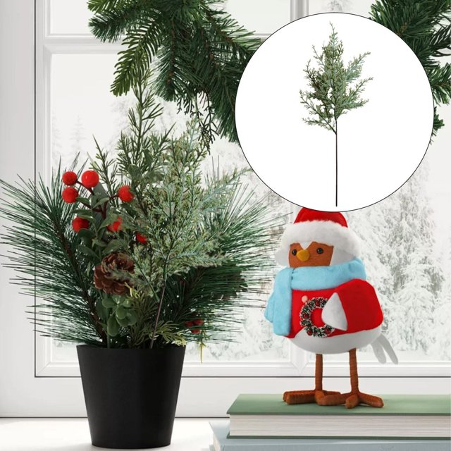 Panxico Grande Vente, Grunyia 6 Types de Pics de Sapin de Noël Artificiels avec Branches de Baies Rouges et Pic de Fleurs Parfaits pour la Décoration de Saison Festive et les Couronnes pour Illuminer Votre Esprit de Vacances, Liquidation