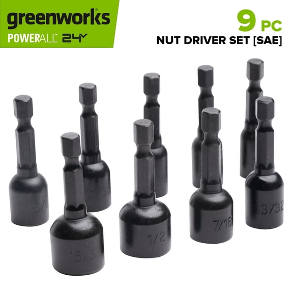 Greenworks 9PC SAE Nut Driver, PA51302A1