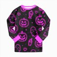 thumbnail image 5 of TOWED22 Toddler Boys Halloween Pumpkin Pajamas Cotton Cute Ghost Print Pjs for Boy Jammies Little Kids Skeleton Skull Sleepwear Clothes Sets(Hot Pink,4-5 Y), 5 of 9