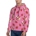 thumbnail image 3 of Naloa Strawberry Cake Men's Casual Hooded Collar Drawstring Hoodies Pullover Sweatshirts Casual Long Sleeve Shirts-4X-Large, 3 of 7