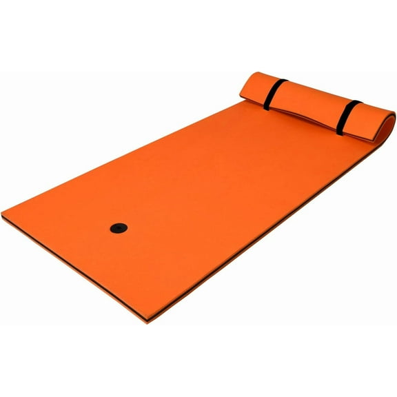 GLACER 87x36 inches Floating Water Pad, 3 Layers XPE Foam Floating Mat for Water Recreations, Floating Island for Pools, Lakes & Beach