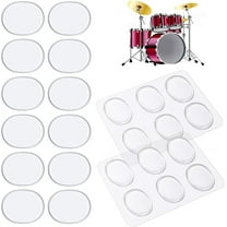 NOGIS 48 Pieces Drum Dampeners Drum Gel Pads Silicone Drum Silencers Soft Drum Dampening Gel Pads Transparent Drum Mute Pads for Drums Tone Control (Clear)