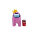 thumbnail image 2 of Peluche YuMe Among Us de 30 cm rosa con accesorio de corona, 2 of 7