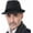 Dark Gray, variant on Classic Fedora Hat for Men Women Bucket Fedora 20s Fedora Hat Short Brim Panama Cap Fashion Jazz hat Church Party Fedora