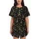 thumbnail image 1 of Balery Paris Romantic Conjunto de Pijama para Mujer con Estampado, Dos Piezas de Manga Corta y Shorts, Ropa de Dormir Suave con Cuello Redondo y Bolsillos-4X-Large, 1 of 6