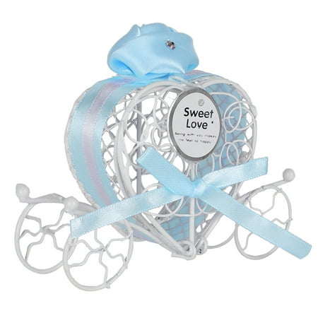 

6pcs Iron Heart Shape Candy Box Chocolates Can Ornamnet Gift Jar Decoration for Wedding PartyBlue