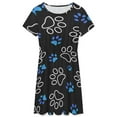 thumbnail image 3 of Dog Paw Print Sundress Short Sleeve Dress Summer Women Clothes Dress for Women Dresses, 3 of 7