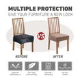 thumbnail image 4 of Lavish Cover Premium Waterproof Non-Slip Dining Chair Covers, Washable Furniture Protector for Kids, Pets(Black, 6 Packs), 4 of 6