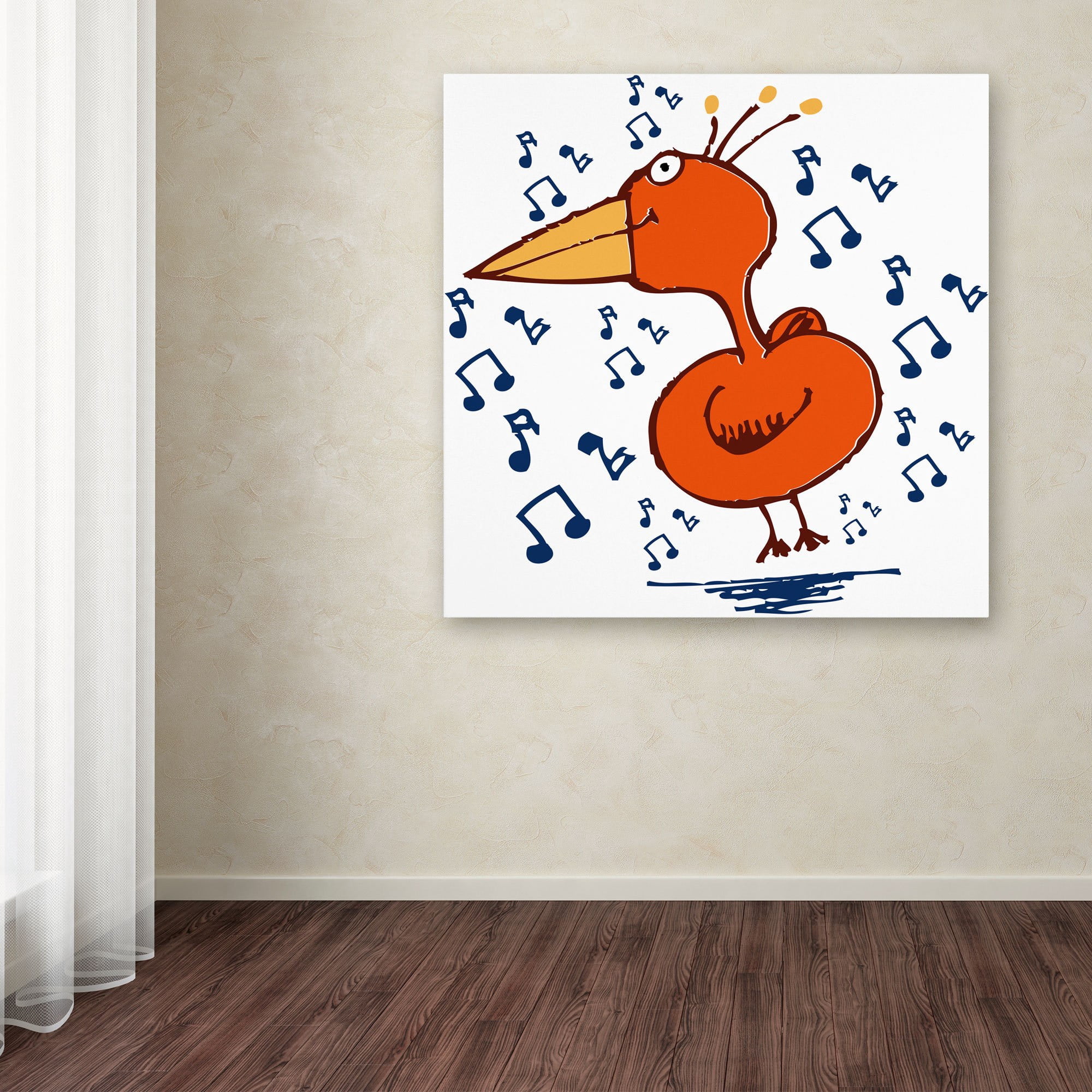 Carla Martell 'Music Bird' Canvas Art