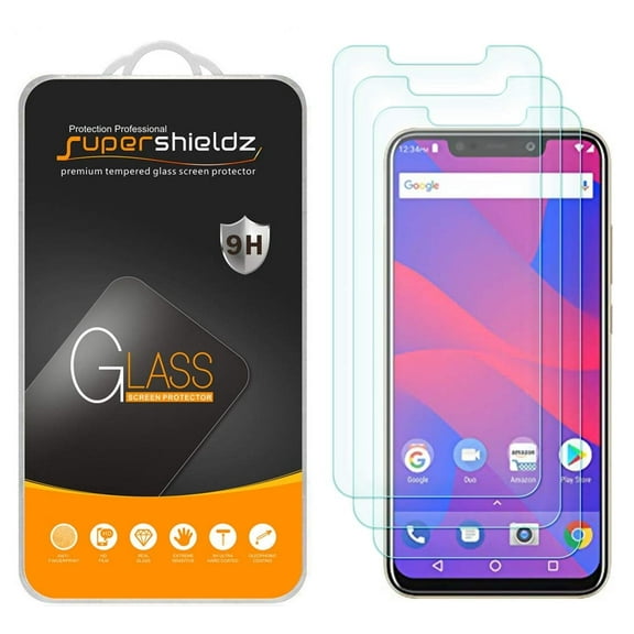[3-Pack] Supershieldz for BLU VIVO XL4 Tempered Glass Screen Protector, Anti-Scratch, Anti-Fingerprint, Bubble Free