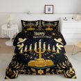 thumbnail image 2 of Erosebridal Happy Hanukkah Bedding Queen Comforter Set, Chanukah Party Down Comforter, Reversible 3 Pieces, 2 of 8
