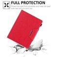 thumbnail image 6 of TECH CIRCLE Case for iPad 10th Generation 10.9 Inch (2022 Model), Multi-Angle Viewing Protective Stand Cover with Pencil Holder & Pocket Auto Sleep/Wake Folio PU Leather Cases for Women Men, Red, 6 of 8