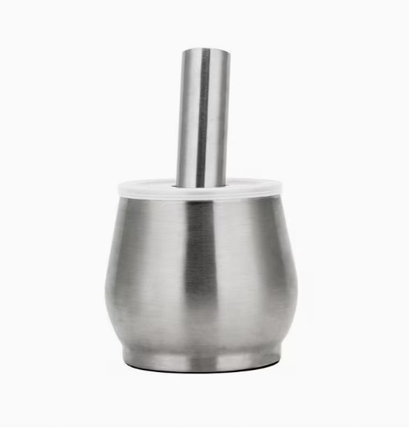 Manual 304 Stainless Steel Garlic Press - Handheld Herb and Spice Grinder for Everyday Kitchen Use