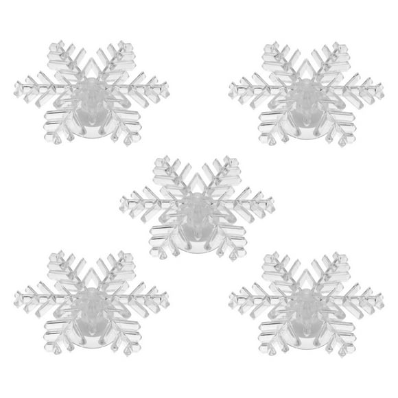 Snowflake Window Lights Snowflake Lights For Christmas 5PCS Snowflake Window Lights With Suction Cup Colourful LED Snowflake Lights For Christmas Party Window Wall Decoration