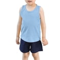 thumbnail image 2 of HUANBAI Toddler Kids Baby Boys Girls Solid Tank Tops T Shirts Undershirts Summer Sleeveless Vest Soft Basic T-Shirts 12-18 Months, 2 of 5