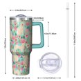 thumbnail image 2 of OBREWU Golden Retriever Dog and Flowers Tumbler with Handle and Lid,Golden Retriever Dog and Flowers 40oz Double Wall Vacuum Insulated Tumbler,Cups Gift for Women and Men, 2 of 7