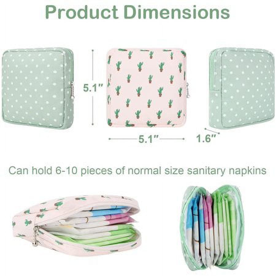 CCLEOOCOO Sanitary Napkin Storage Bag,Leather Waterproof Feminine First Period Bag for Teen Girls Women,Menstrual Cup Pouch Sanitary Napkin Pads