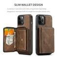 thumbnail image 2 of iPhone 13 Pro Max Case,Dteck Magnetic Leather Detachable Wallet Functional Removable Case Shockproof Rubber Cards Holder Money Pocket Hybrid Kickstand Back Cover For iPhone 13 Pro Max 6.7-inch,Brown, 2 of 7