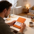 thumbnail image 7 of Hyknon A5 Lined Notebook Hardcover Thick Journal Notebooks College Ruled Paper Writing Composition for Work Classroom Business Supplies, Orange, 7 of 7