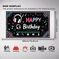 thumbnail image 7 of Colorful Music Themed Happy Birthday Banner with Headphones Cassette Stars Party Decoration Backdrop for Birthday Party Photography Props Celebrations Decor Background Supplies, 7 of 7