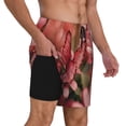 thumbnail image 2 of Vsdgher Pink Butterfly for Mens Swim Trunks with Compression Liner Swim Shorts Swim Suits Board Shorts-X-Large, 2 of 6