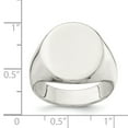 thumbnail image 3 of 925 Sterling Silver 19x16mm Closed Back Signet Ring Size 10, 3 of 7