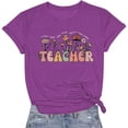 thumbnail image 2 of Teacher T Shirts for Women 2026 Summer Casual Short Sleeve Crewneck Flower Graphic Tees, 2 of 2