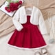 thumbnail image 4 of Christmas Girls Santa Claus Dress With Cloak Cape Toddler Baby Kids Red Xmas Clothes Children New Year Party Santa Claus Set, 4 of 5