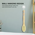 thumbnail image 5 of Metene Bamboo Shower Body Exfoliating Brush, Bath Back Cleaning Scrubber with Long Handle, 1 Hook, 5 of 7
