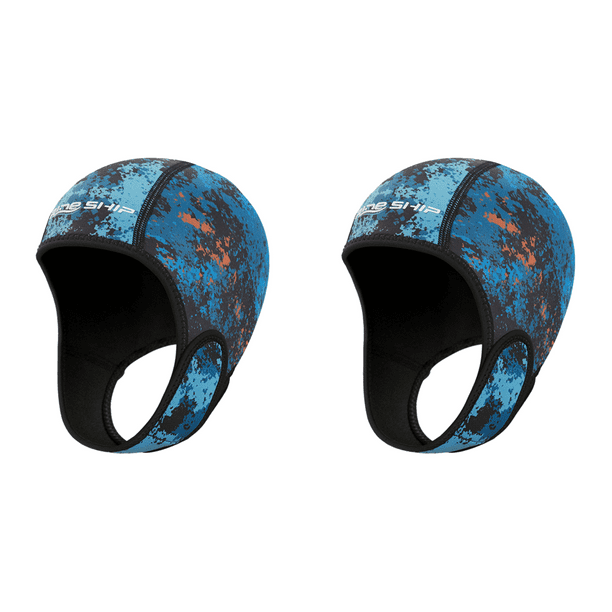 Gorro Natación Secado Rápido Con Capucha Neopreno 2 Mm para Bucear Y Navegar (camuflaje)