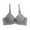 Gray, variant on Cotton Sports Bras for Women Seamless Bra Feature V-Neck Demi & Balconette Bra Style W-1844 Hook and Eye Closure Soorts Bra Black L