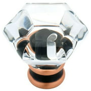 Liberty P15573C-472-C Geometric 1-1/4" Hexagon Knob, Venetian Bronze w/ Copper Highlights and Clear Acrylic