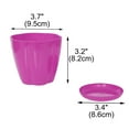 thumbnail image 2 of Home Garden Plastic Table Decoration Flower Plant Pot Planter Holder Fuchsia, 2 of 7