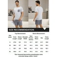 thumbnail image 6 of Men's light gray vertical striped short-sleeved short pants casual comfortable home wear set that can be worn outside, 6 of 6
