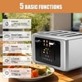 thumbnail image 3 of Whall Tostadora Con Pantalla Táctil Tostadora Digital Inteligente De 4 Rebanadas Con Ranuras De 1,5" De Ancho 6 Configuraciones De Sombra Y 6 Tipos De Pan Función De Memoria Temporizador De Cuenta Reg, 3 of 5