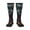 3 Black, variant on Starry Sky Moon Wolf Leader print thigh-high socks, crafted for both men and women with a stretchy, high-opaque design perfect for daily wear