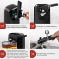 thumbnail image 2 of SANGKEE Abrelatas el&eacute;ctrico 3 en 1 con afilador de cuchillos y funci&oacute;n de destapador, Abridor Autom&aacute;tico para cocina, con palanca de empuje f&aacute;cil, limpieza, 2 of 9