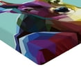 thumbnail image 2 of Ambesonne Colorful Fitted Sheet, Retro Low Poly Deer, Twin Size, Multicolor, 2 of 3